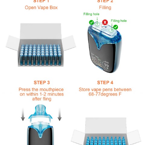 Baterías recargables desechables para pod vape